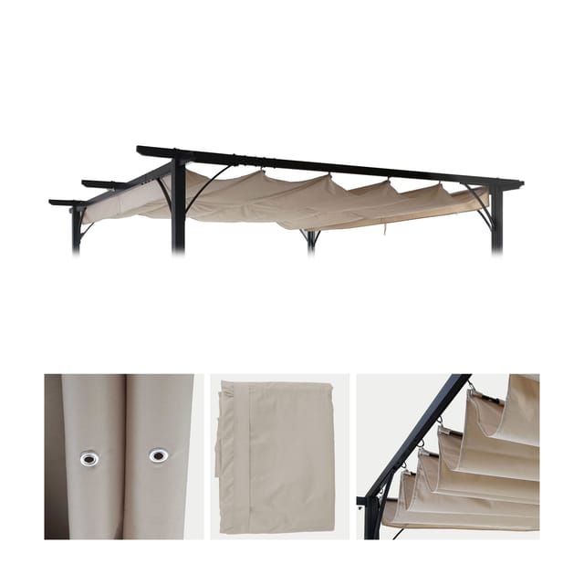 MCW Ersatzbezug Dach Pergola C42 3,5x3,5 Creme