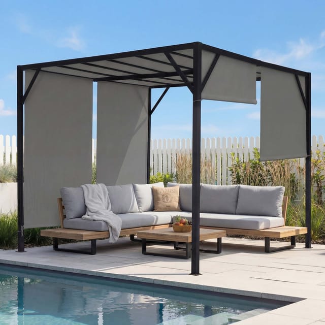 MCW Pergola Beja 3x3m Grau