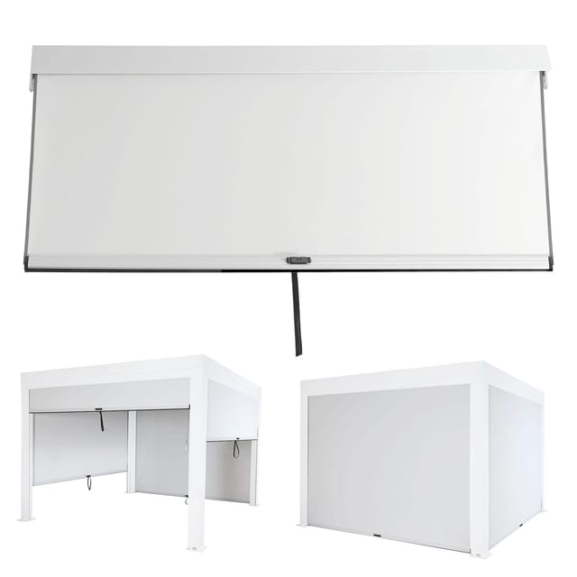 MCW Seitenwand Für Pergola L46 4er Weiß 3x3m