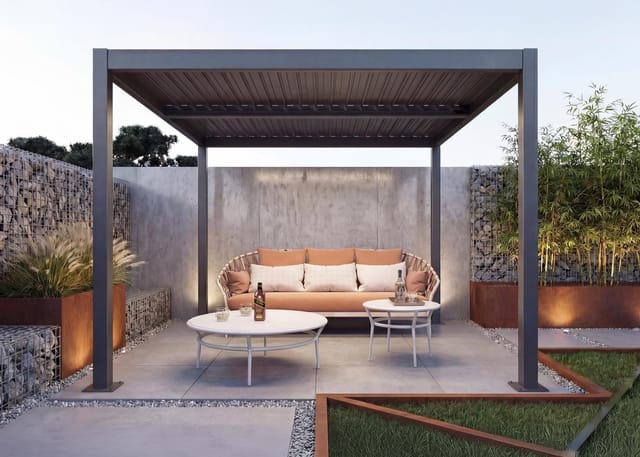 MCW Pergola L46 Anthrazit 11cm-Alu-Gestell 3x4m