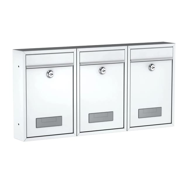 Basi - Briefkasten - SET - 3x BK 100M - Matt Weiß - 3x2170-1300