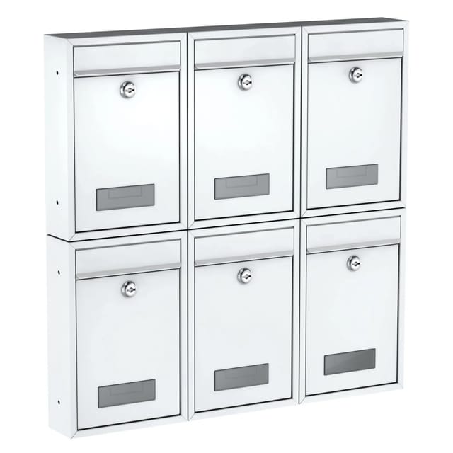 Basi - Briefkasten - SET - 6x BK 100M - Matt Weiß - 6x2170-1300