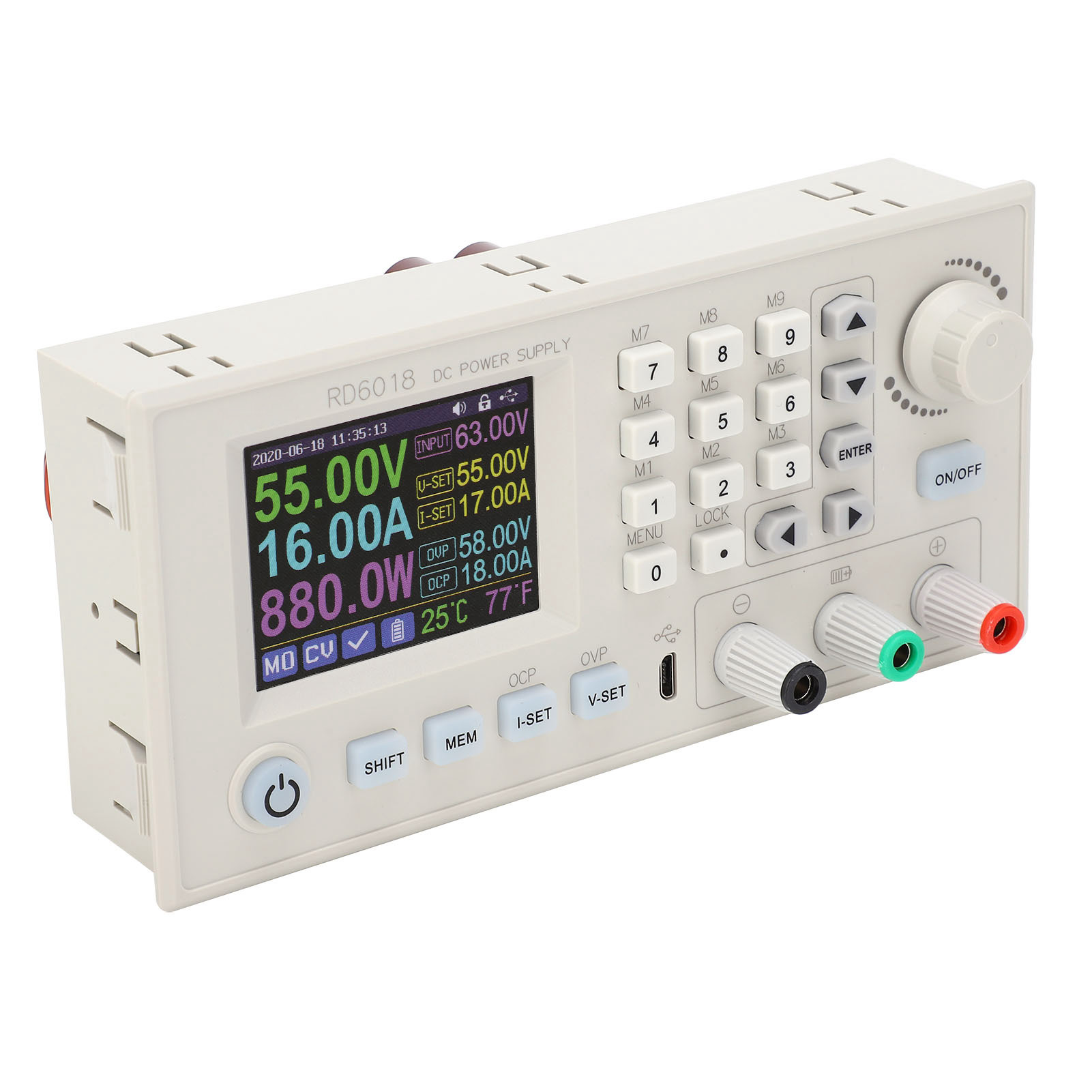 Dc/dc-abwärts-/aufwärtswandlermodul 6–70 V Auf 0–60 V, Einstellbares Netzteil, Abwärts-/aufwärtswandler, Rd6018 Cnc-adapter (ohne Wlan), 300 W