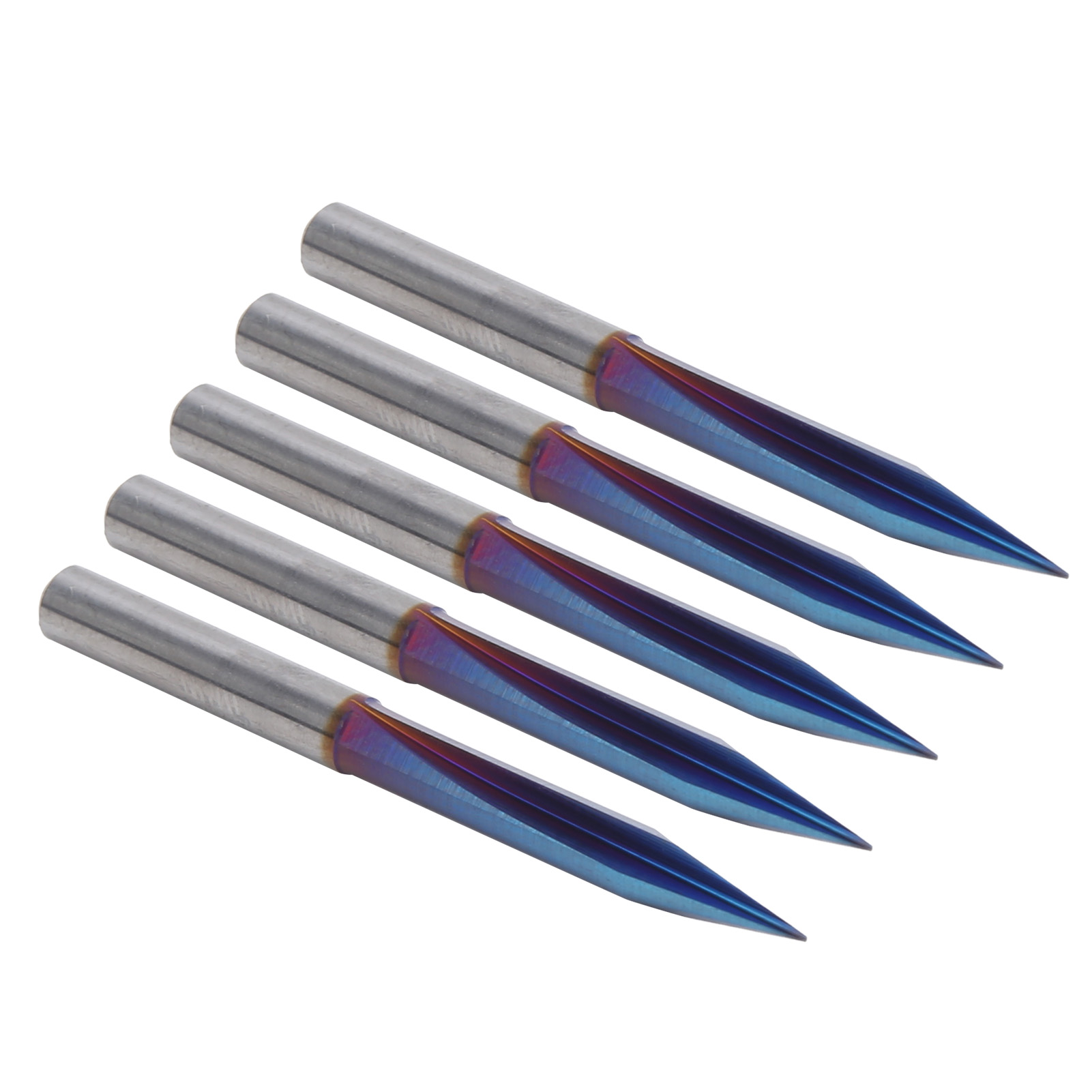 Satz Mit 11 Geraden V-nut-gravierfräsern, 4 Mm/0,2 Zoll, Hartmetall, Spiegelpoliert, Vielseitig Einsetzbar, 2 Schneiden