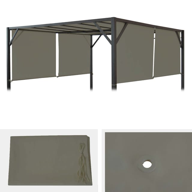MCW Ersatzbezug Dach Für Pergola Beja 4x4m Taupe