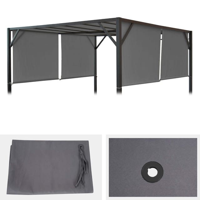 MCW Ersatzbezug Dach Für Pergola Beja3x3m Grau