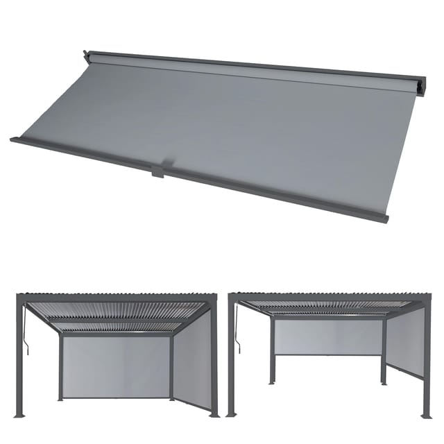 MCW Seitenwand Für Pergola L41 Anthrazit 3x3,7m