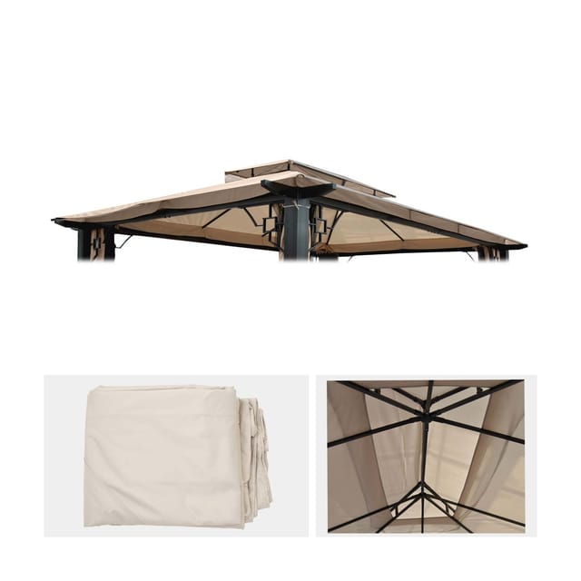 MCW Ersatzbezug Dach Für Pergola Nisa 4,5x3,5m Creme