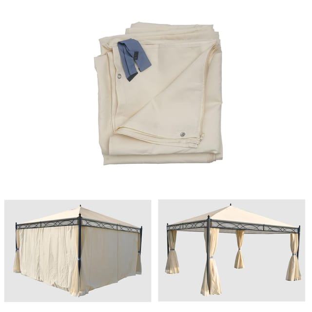 MCW Seitenwand Für Pergola Calpe 4er-Set 4x4m Creme