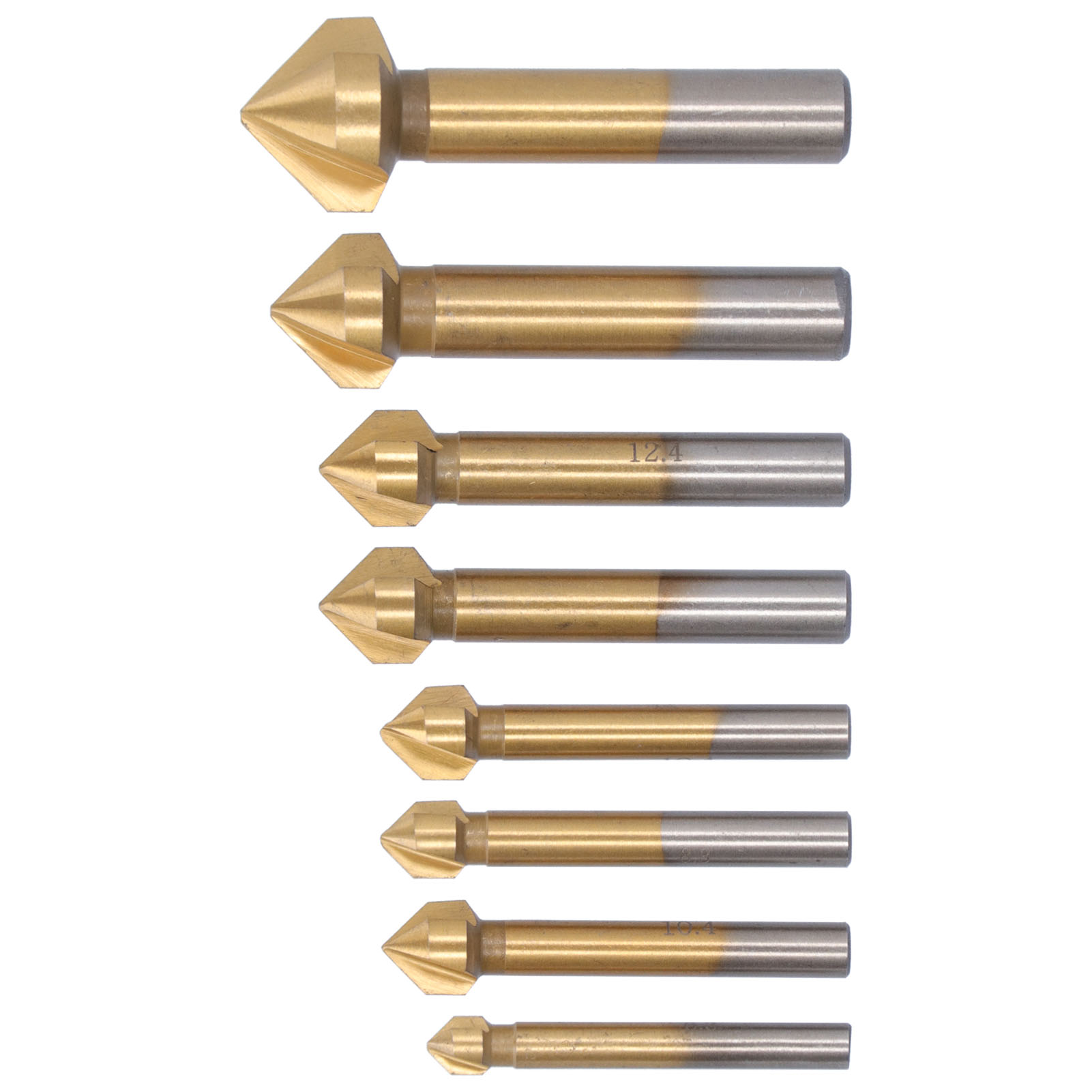 Set Aus 7 Titan-senkbohrern, Robust Und Rostfrei, 90°-winkel, Zum Bohren Von Öffnungen In Holz, Langlebiges Und Präzises Set.