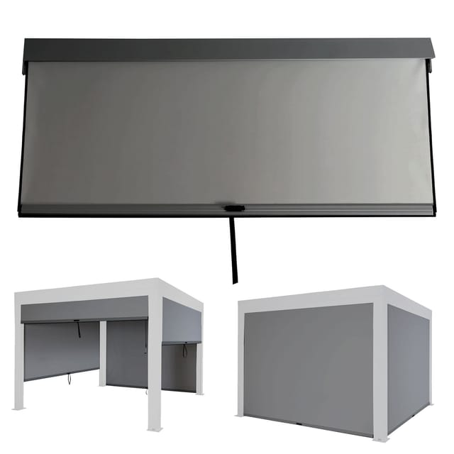 MCW Seitenwand Für Pergola L46 4er Anthrazit 3x3m