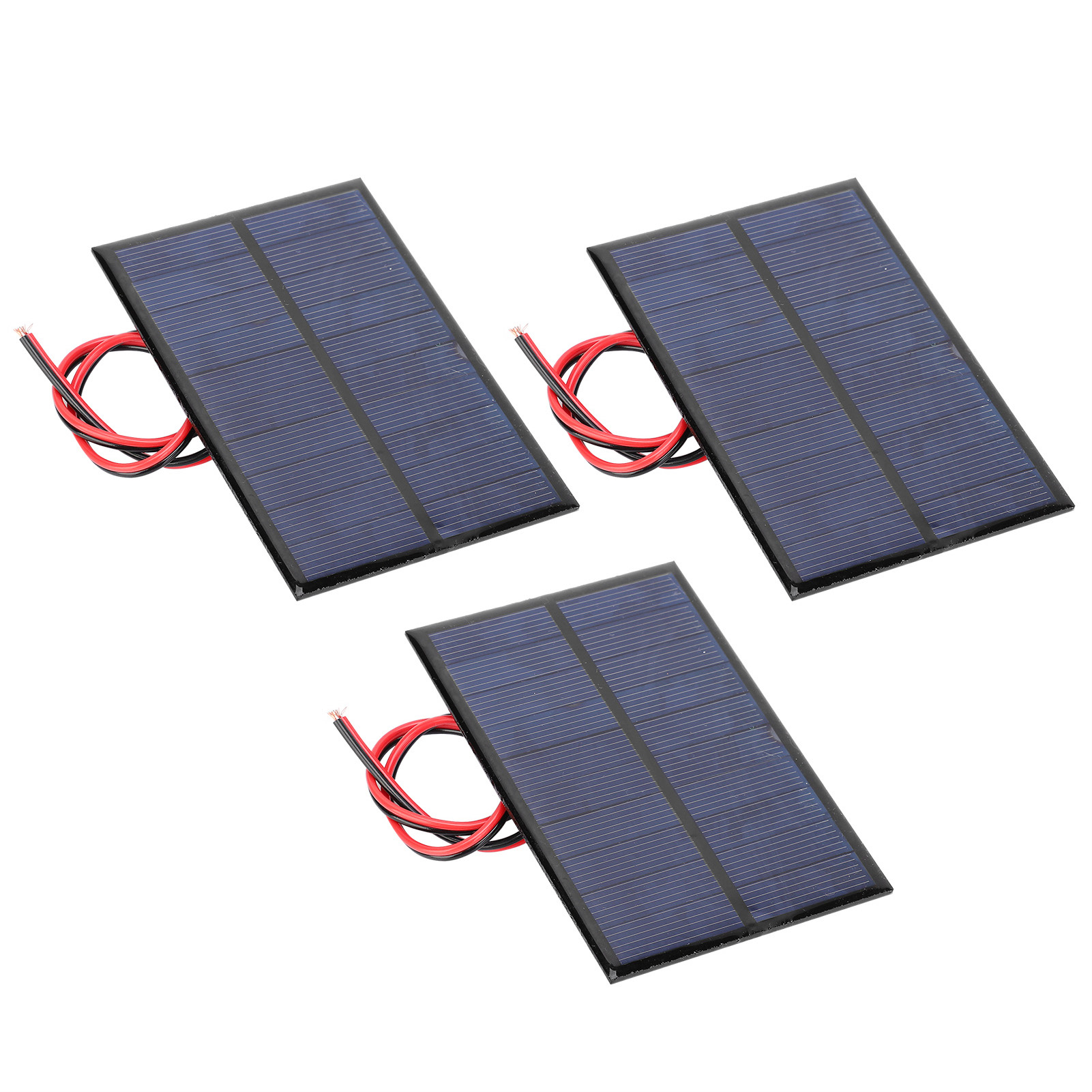 Epoxid-solarpanel, 3-teilig, 5 V 200 Ma Modul + Rote Und Schwarze 30 Cm Kabel