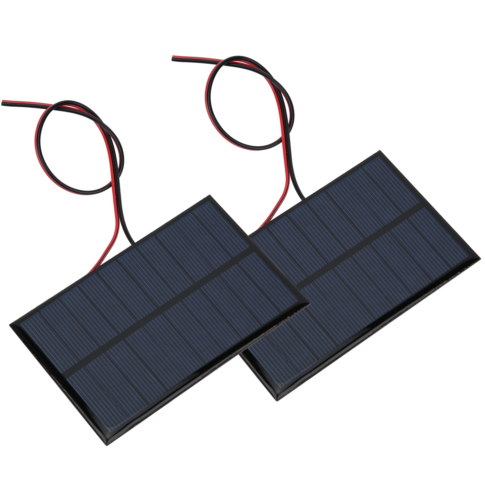 Set Mit 2 Mini-solarmodulen (5 V, 250 Ma) Mit 30 Cm Kabel, Dc-ladegerät, Tragbares Photovoltaikmodul Für Diy-projekte