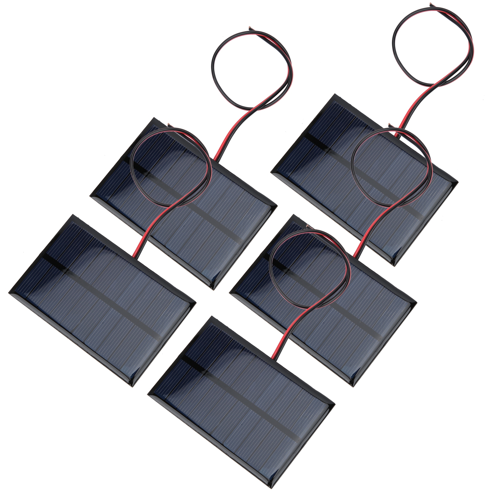 5 Stück 5v 150ma Solarmodul (photovoltaik) Mit 30 Cm Kabel, Wetterfest, Usb-ladefunktion