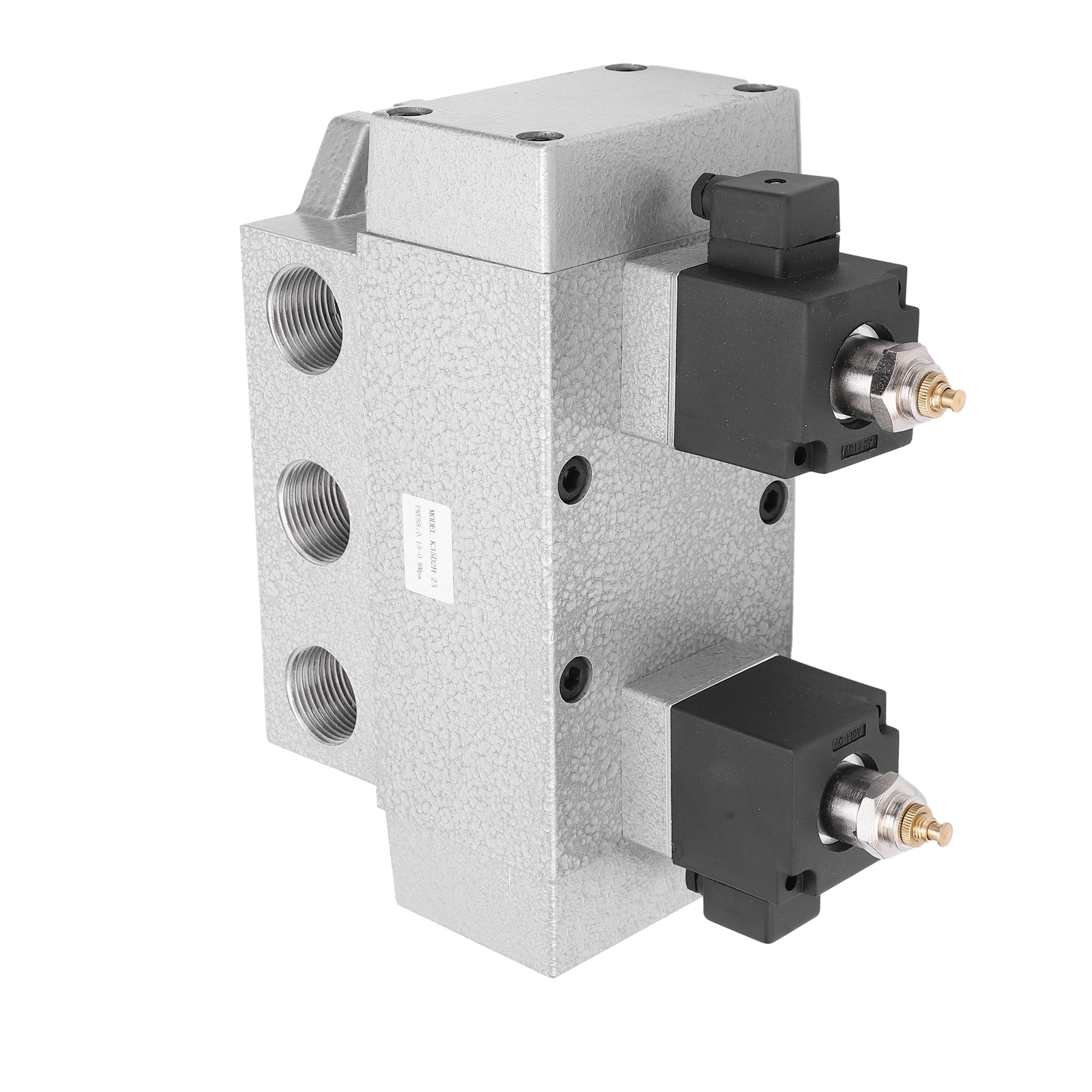 G3/8 2-positionen 5-wege Pneumatisches Magnetventil, Einfache Elektrische Steuerung K25dh-10, Hdc12v, Direktanschluss, Für Druckluftkreisläufe Und Industrielle Automatisierung.