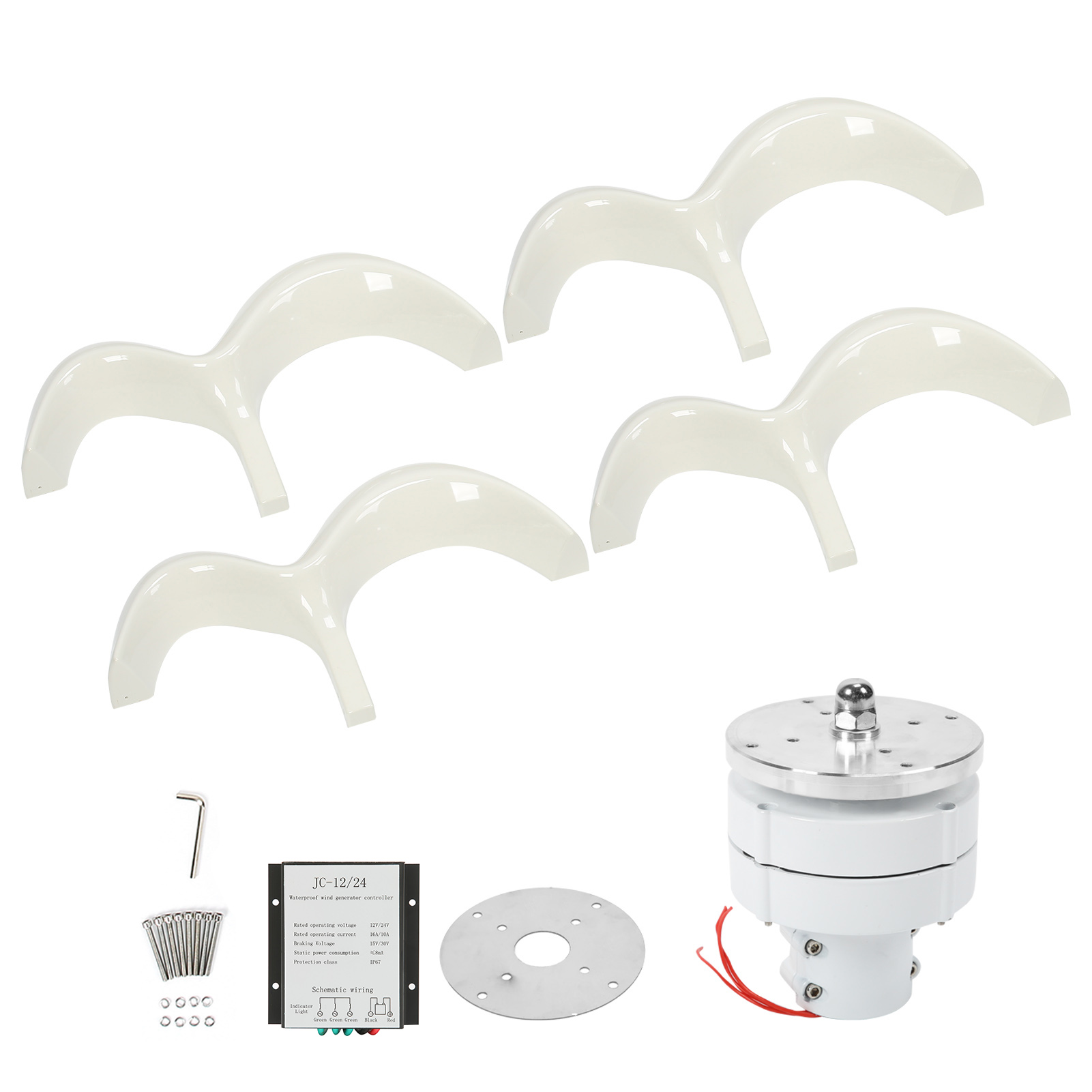 400-w-5-blatt-windkraftanlage Mit Steuerung, Kürbisform Dt-hl-400w, 24 V, Gold