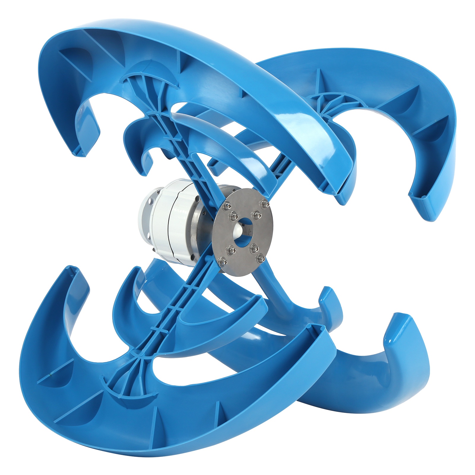 800-w-48-v-vertikalwindturbine, Laternenförmiger Doppelschichtgenerator, 4 Rotorblätter, Stromerzeugende Komponenten