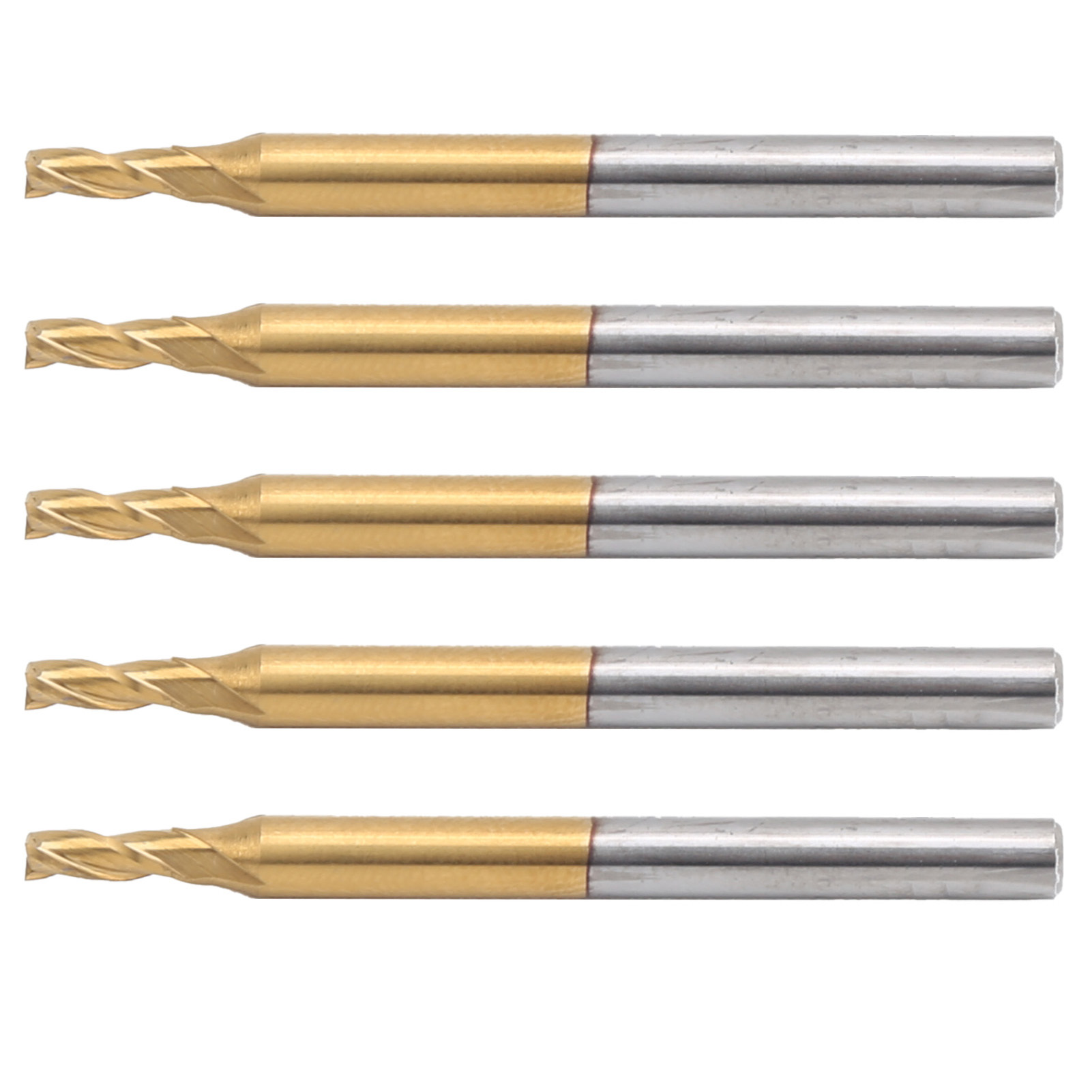 Hartmetall-fräserset Mit 3 Schneiden, 5 Flachfräsern, 3,175 Mm Schaftdurchmesser, 40 Mm Länge, 2,5 X 10 Mm Schnittdurchmesser, Für Präzises Fräsen Und Bearbeiten