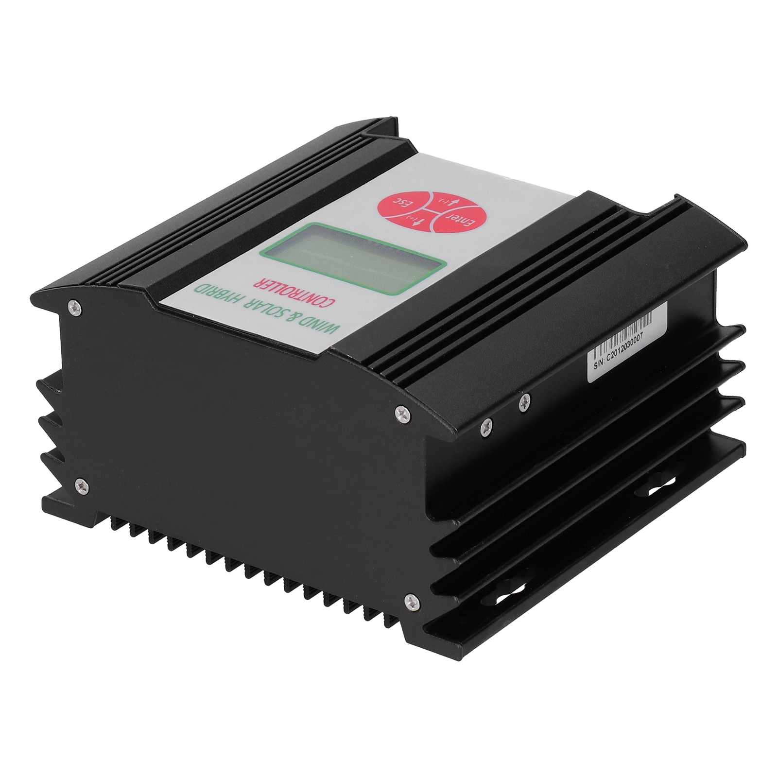 Hybrid-wind- Und Solarregler 400w/150w 12v Dc, Aluminiumlegierung, Lcd-bildschirm, Dual-source-laderegler, Solarpanel Und Turbine, Digitalanzeige, Eingebauter Schutz.