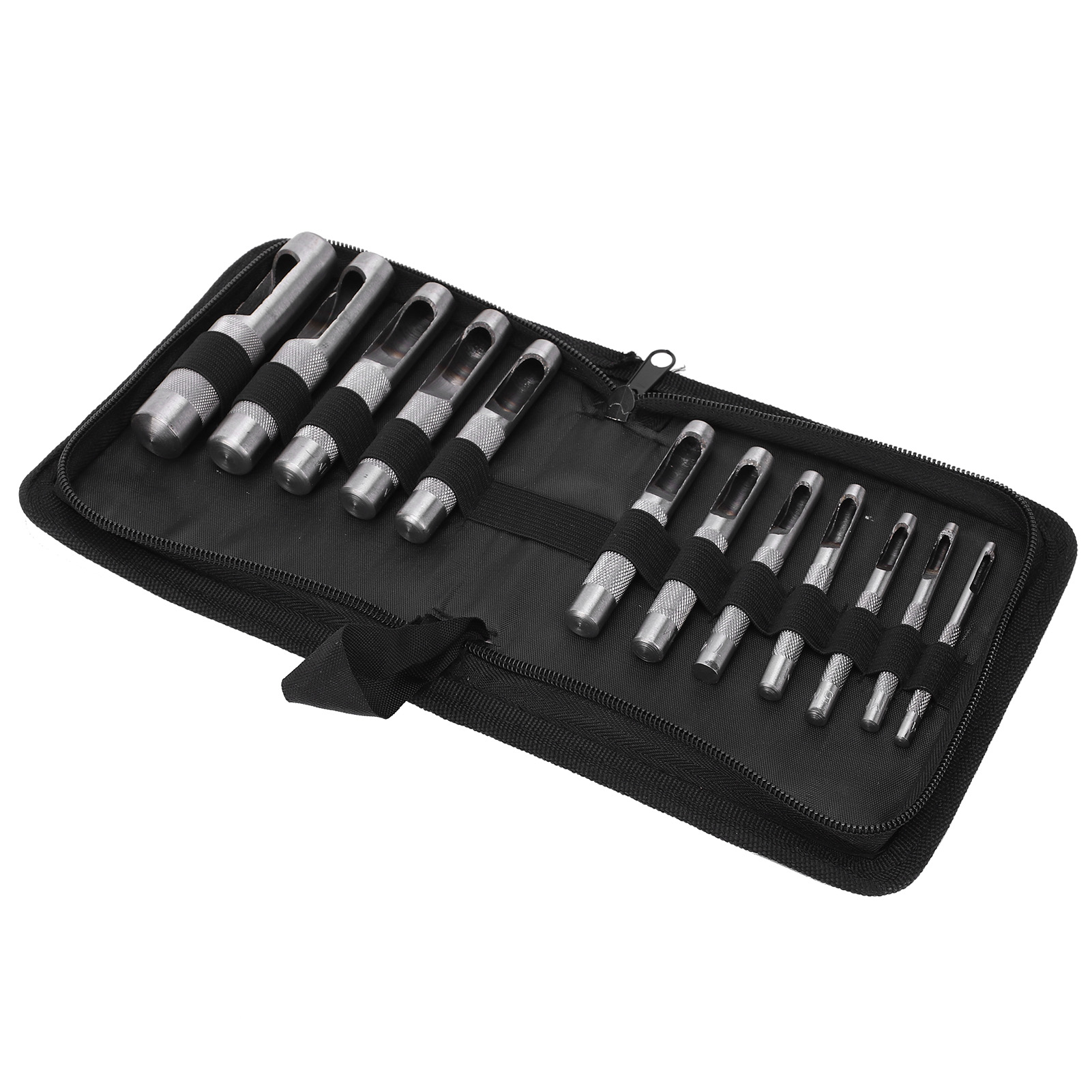 Set Mit 12 Lochern Aus Kohlenstoffstahl, Multifunktionale Gürtellocher Für Leder, Manuelle Hohllocher 3–16 Mm