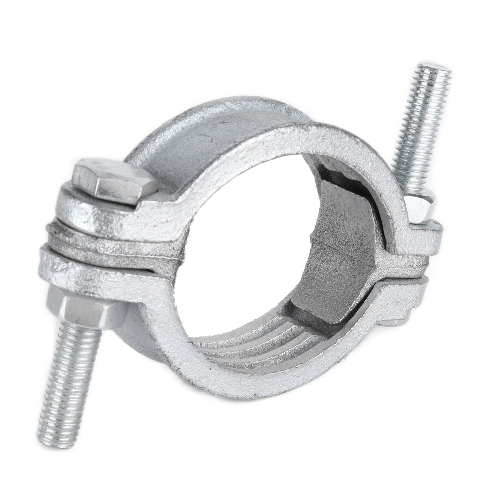 Collier De Serrage En Acier Carbone Zingué, Réglable 76-94mm, Pour Tuyaux Acier Et Anneaux Caoutchouc, Fixation Robuste