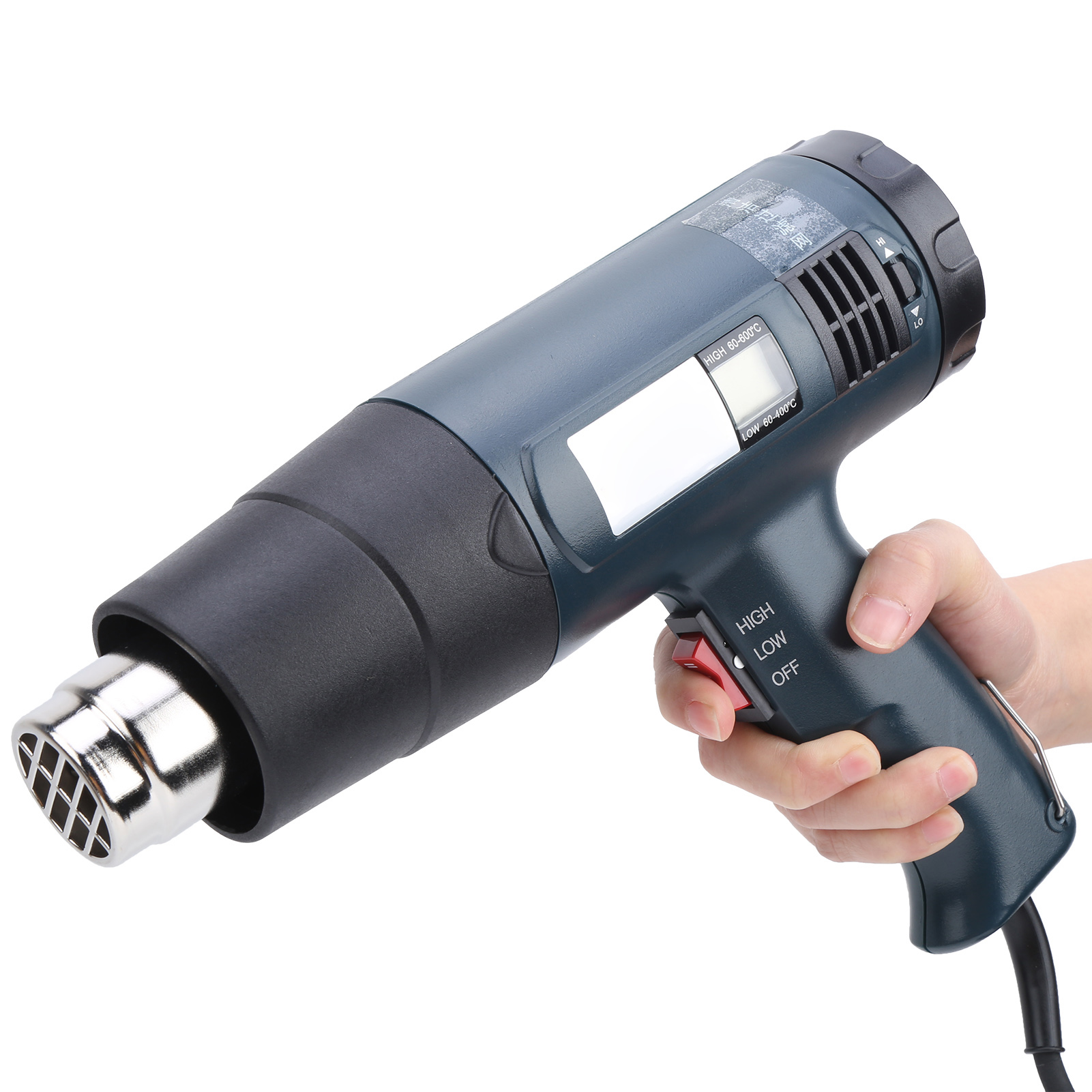 Professionelles 1600w Heißluftgebläse, Einstellbare Temperatur, Industriewerkzeug Gj-8016lcd Mit Lcd-bildschirm, 220v Eu-stecker, Zum Abisolieren, Schweißen Und Für Heimwerkerarbeiten.