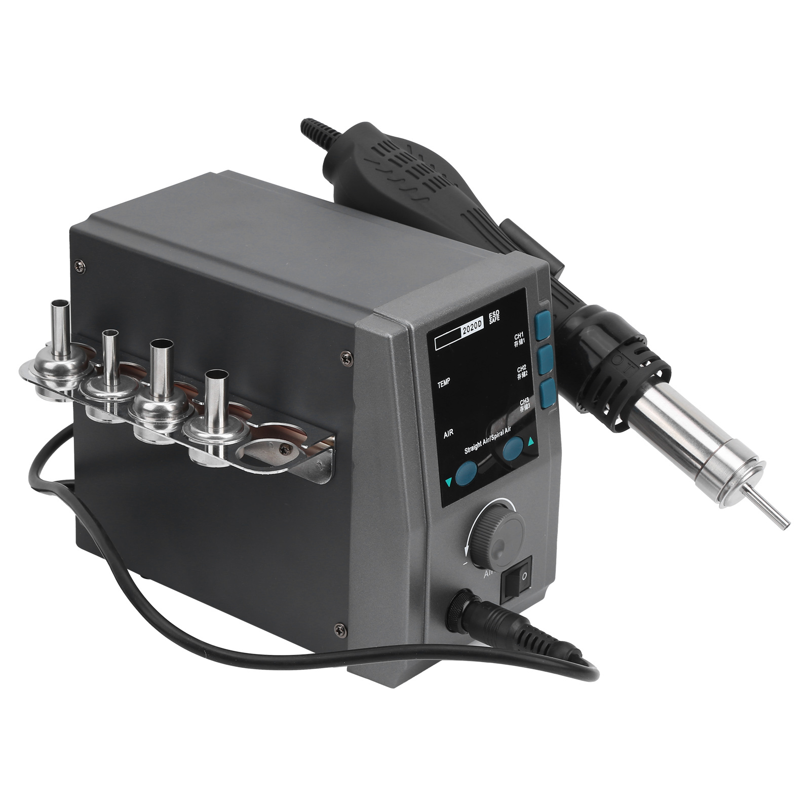 2020d 700w 60hz Heißluft-entlötstation, Heißluftpistole Für Kunststoff, Hochleistungs-lüfter (bürstenlos), Professionelle Entlötmaschine
