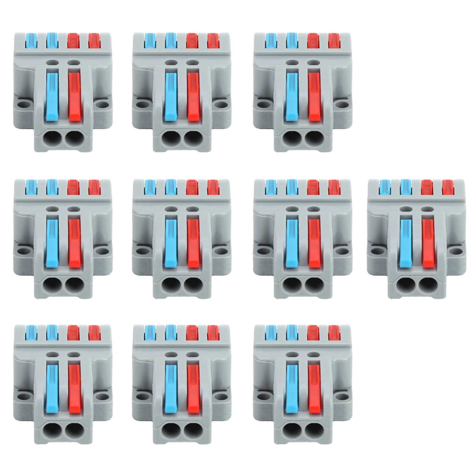 10-teiliger Schnellverbinder, 2-eingangs-4-ausgangs-verbindungsklemme, Farbiges Elektrisches Kabel Lt-422, Lötfreier Verbinder