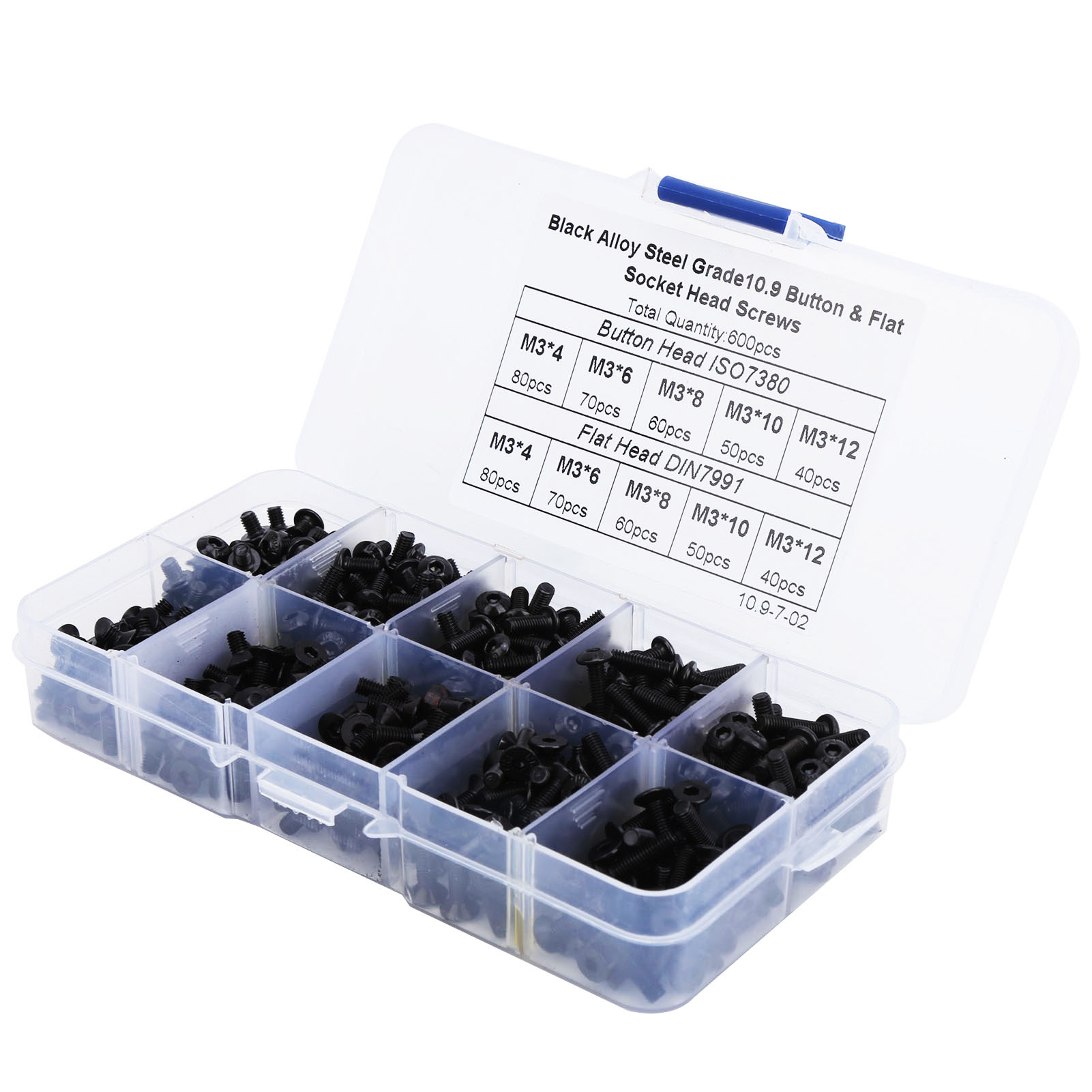 Satz Mit 600 Innensechskantschrauben, Legierter Stahl, Senkkopf, Werkzeugset Für Hardware-reparaturen