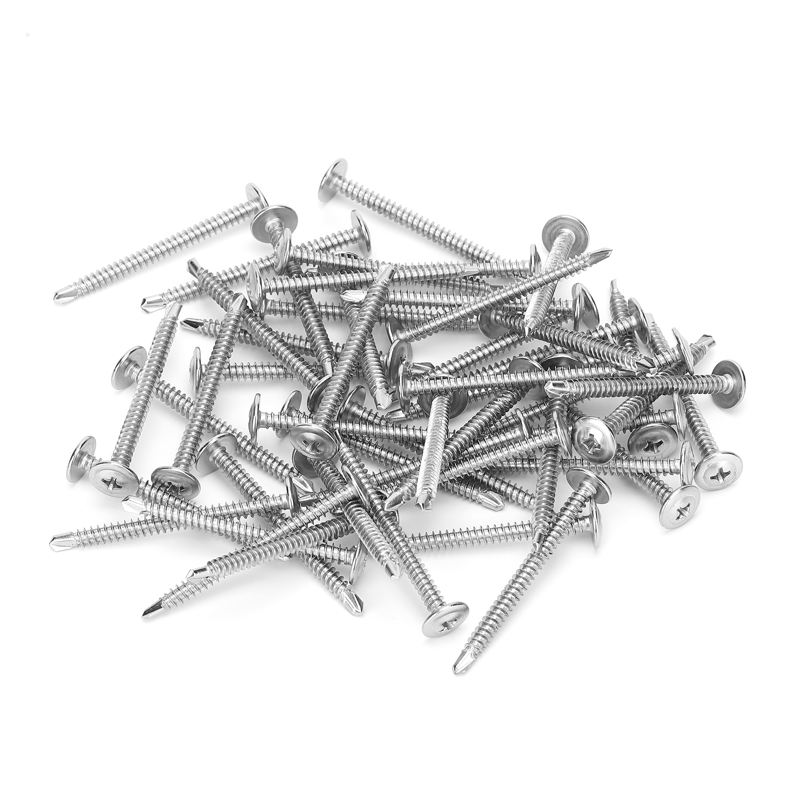 Edelstahl 410 M4 Holzschrauben, 2x50 Mm, Packung Mit 250 Stück, Selbstbohrende Kreuzschrauben, Rost- Und Korrosionsbeständig, Ideal Für Die Befestigung Im Außenbereich.