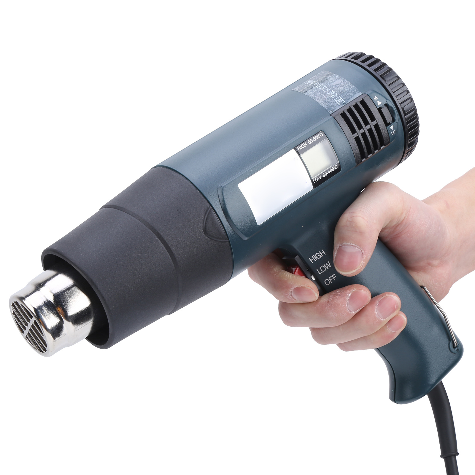 Elektronisches Heißluftgebläse, 2000 W, 220 V, Einstellbare Temperatur, Gj-9a20lcd, Industriegerät Mit Lcd-bildschirm, Einstellbare Kunststofftemperatur, Eu-stecker