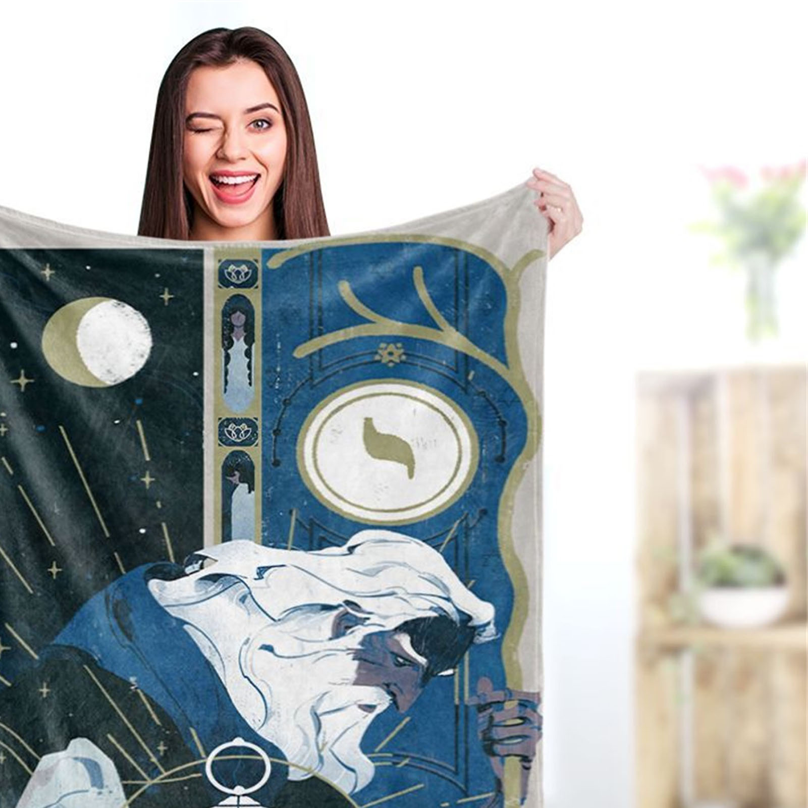 Personalisierte Tarotmatte Bl840, 140 X 200 Cm, Bedruckter Bezug, Spielmatte Oder Mystische Dekoration