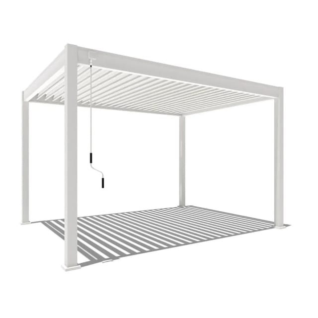 Weide Classic Alu-Stahl Pavillon 3 x 4 M Weiß Pergola Freistehend