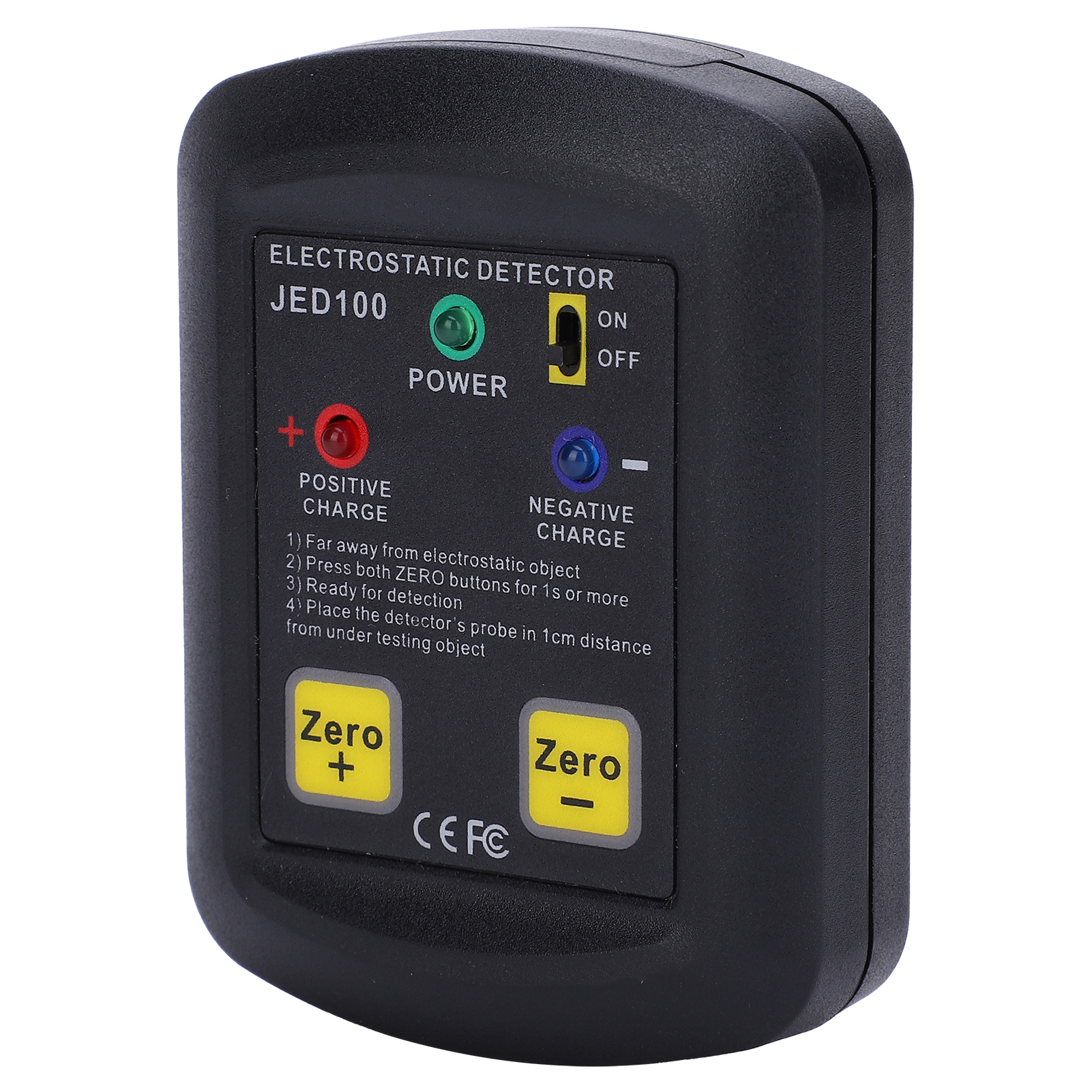 Jed100 Elektrostatisches Spannungsmessgerät, Statisches Feldmessgerät Für Vliesstoffe, Tragbarer Detektor Für Statische Ladung.