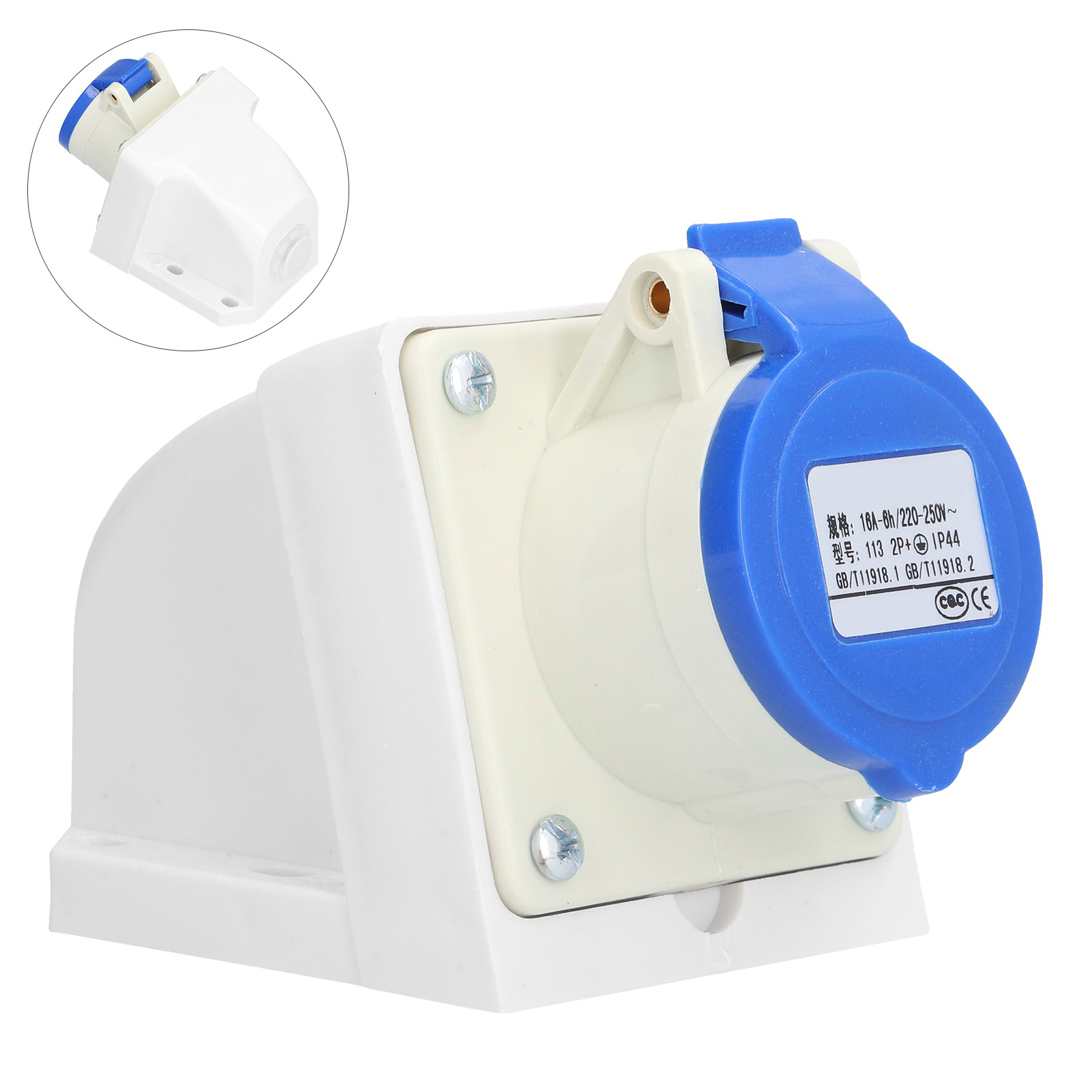 Wasserdichter 3-poliger Industriestecker, Isolierendes Gehäuse, Zweiteiliger Flugzeugstecker, Verbesserte Elektrische Leistung, Ip67