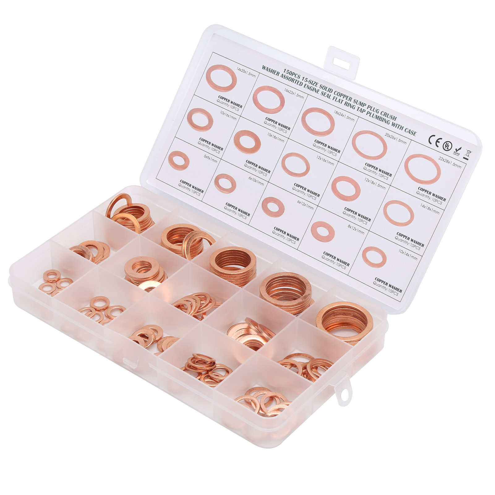 50 Gerändelte Rändelschrauben, Rundkopf, Reinkupfer, Rutschfest, M5x8 Mm, Industriebefestigungsset