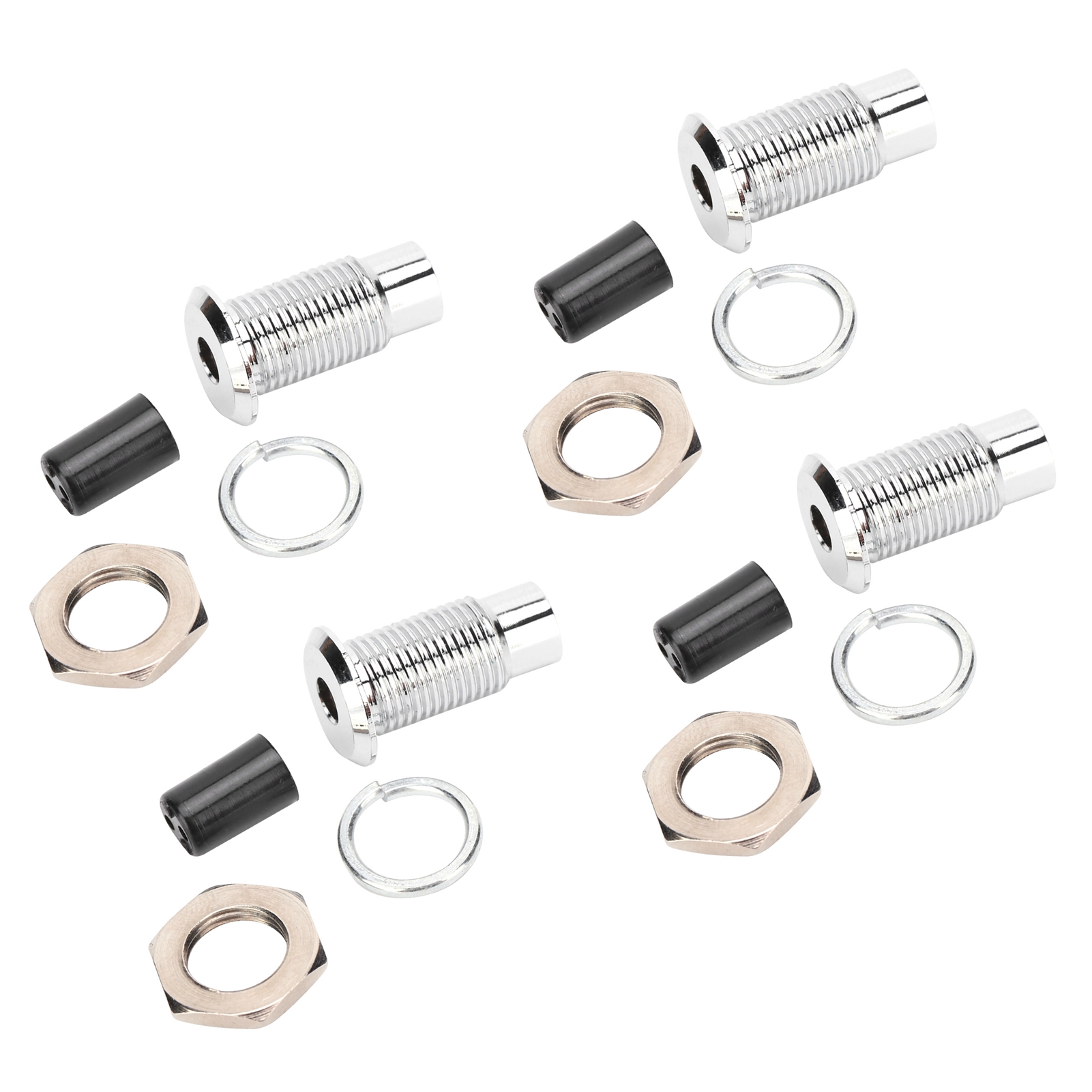 20 Led-fassungen, 5-mm-messingfassung, Einbauversion, Kontrollleuchte, Flaches Industriemetall, Schwarz