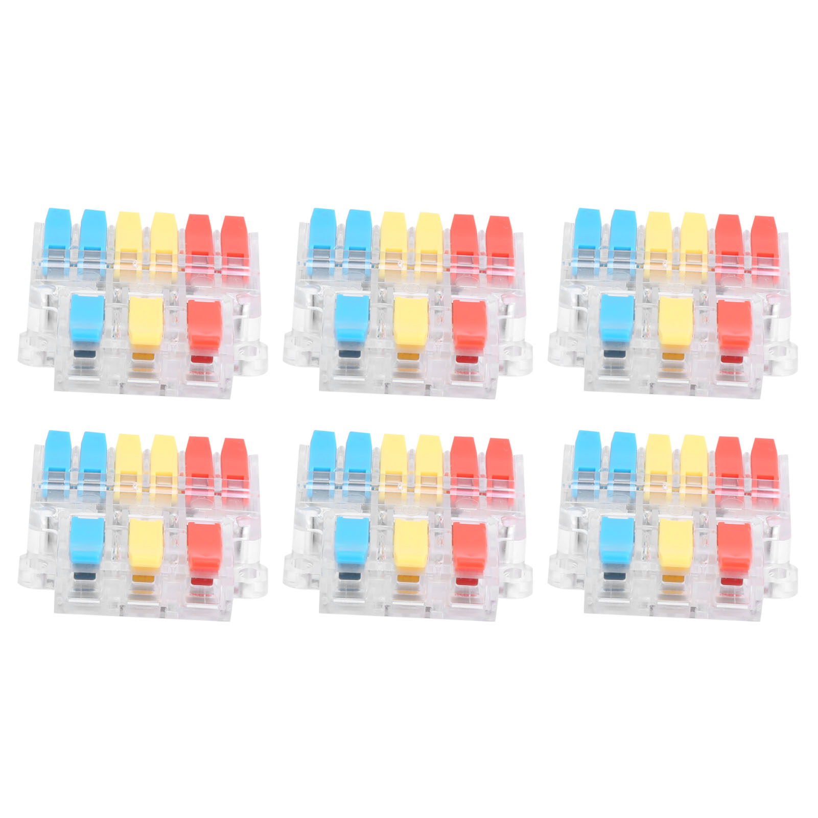 Packung Mit 10 Transparenten Drahtverbindern, 3 Eingänge, 6 Ausgänge, Lt-636 Drahtklemmen, 0,5–6,0 Mm²