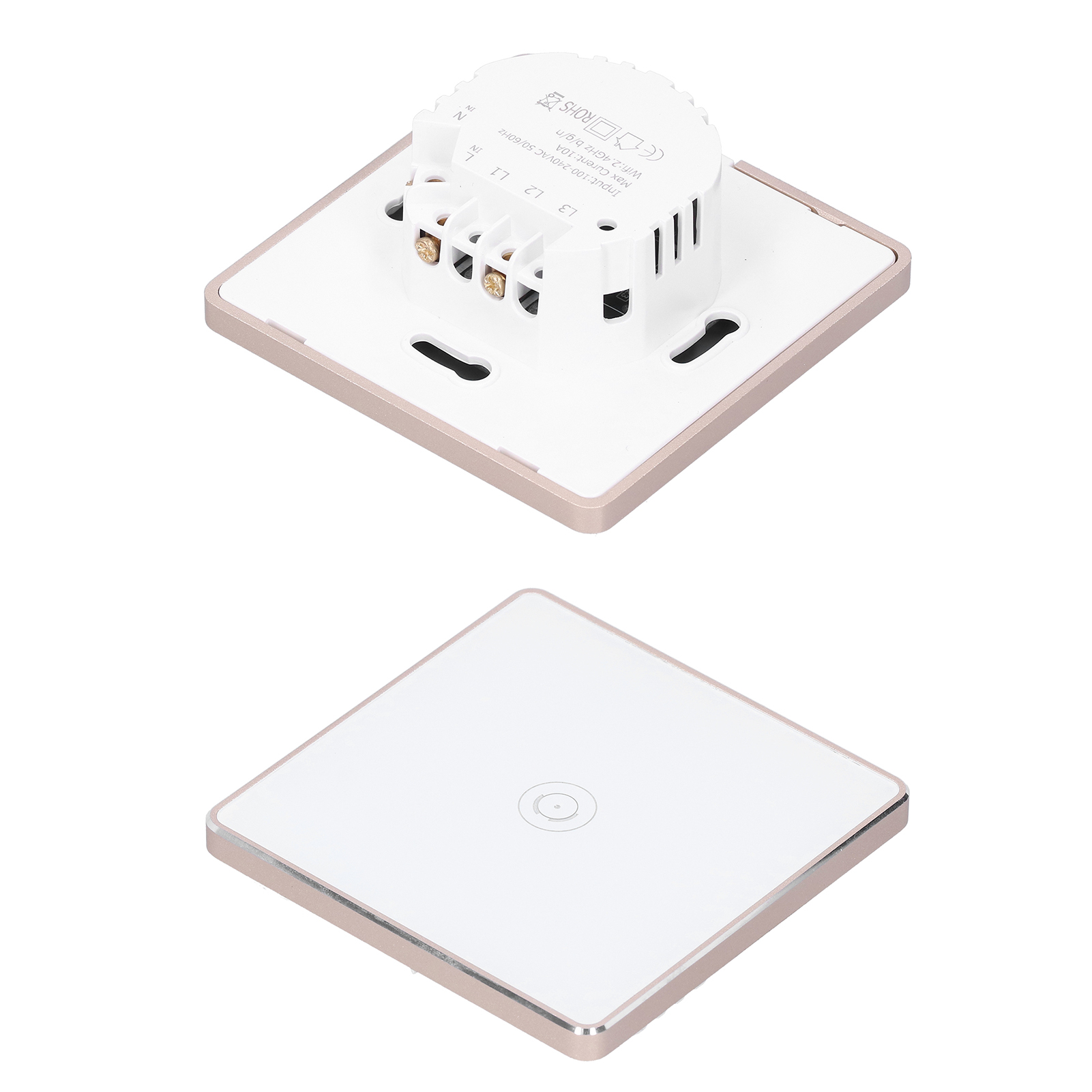 Intelligenter Touch-schalter, Weiß, Wlan, Kabellos, Fernbedienung, Britischer Standard, 600 W, 95–240 V Ac