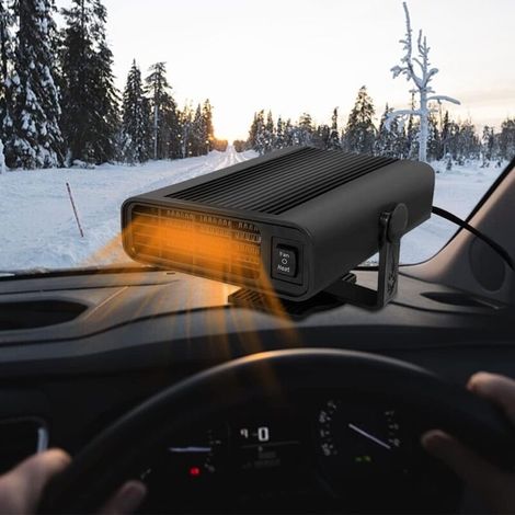 12-v-auto-heizlüfter, 150 W, Tragbarer Auto-heizlüfter, Feuerzeug, 360° Drehbarer Kühler, 1 Von 1 Bewertung, Schwarzer Lüfter, Schwarz