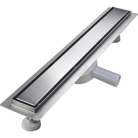 360°-duschablauf 50 Cm – Geruchsblockierender Siphon Und Haarfilter – Extra Flach, Schneller Abfluss