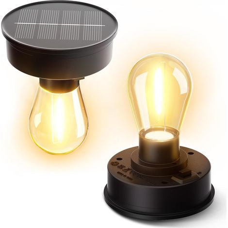 2 Stück Ersatz-solar-gartenlampen Für Den Außenbereich, 8 Cm Solarlaternen-ersatzabdeckung Mit Heller Led-birne, Ersatz Für Solar-gartenlaternen-dekoration [energieklasse A+++]