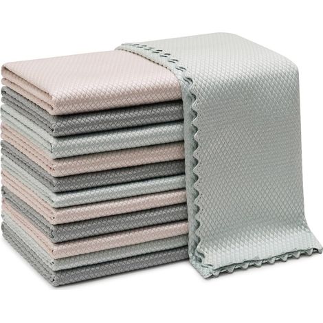 Set Mit 12 Multifunktionalen Mikrofasertüchern Für Bad, Haushalt, Küche, Büro, Auto, Motorrad, Mehrfarbig, 40 X 30 Cm