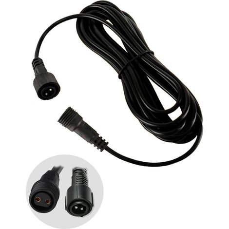 2-poliges 3-m-verlängerungskabel Für Lichterketten Im Außenbereich, Ip65 Wasserdichter 2-poliger Stecker Für Lichterketten, Verlängerungskabel Für G40 Eiszapfen-weihnachtslichter