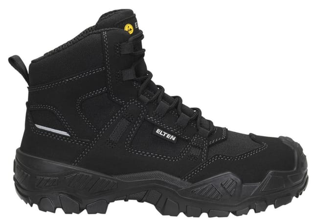 Elten Sicherheitsschnürstiefel Mike Black Mid Esd S3S Gr. 43