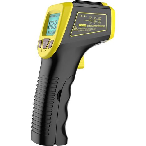 1 Stück Gelbes Infrarot-thermometer, -58 °f Bis 1112 °f (-50 °c Bis 600 °c), Hochpräzises, Berührungsloses Infrarot-thermometer Mit Lcd-bildschirm