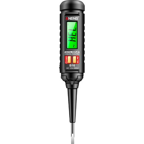 Berührungsloser Spannungsprüfer, Spannungsmessgerät, Einstellbare Empfindlichkeit 20 V–1000 V, Elektrischer Prüfstift Mit Display, Akustischem Und Optischem Alarm, Neutral- Und Außenleitererkennung