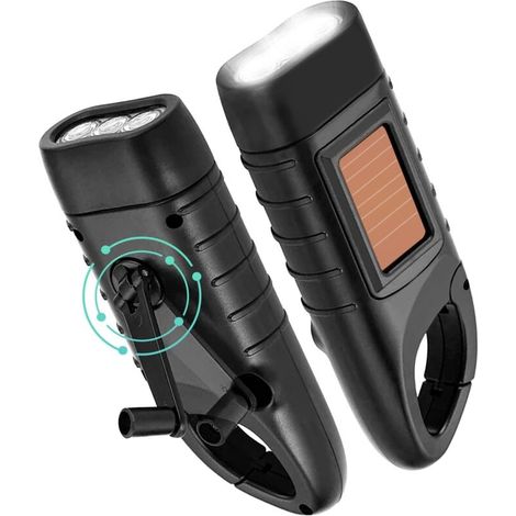 Zweiteilige Kurbeltaschenlampe, Wiederaufladbare Led-dynamotaschenlampe Mit Handkurbel, Notleuchte Mit Handkurbel Für Stromausfälle, Camping Und Outdoor-aktivitäten