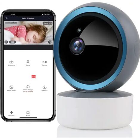 Sicherheitskamera Für Den Innenbereich, 1080p, Wlan, App-steuerung, 355°-drehung, Zwei-wege-audio, Infrarot-nachtsicht, Für Schlafzimmer, Haustiere Und Sicherheit