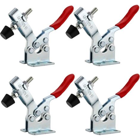 4-teilige Horizontale Kniehebelklemme – Verzinkter Kohlenstoffstahl – 100 Kg Tragkraft – Schnellspannsystem Für Holzbearbeitung – Gh-201-b